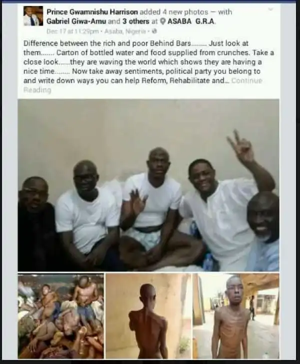 See The Difference Between The Rich & Poor In Nigerian Prison (Photos)